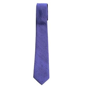 Vintage BBB NYC Mens Skinny Tie Purple Textured Slub Made in USA Retro Slim